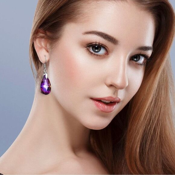 Handmade 925 Elegant Teardrop Earrings - Picture 1 of 10